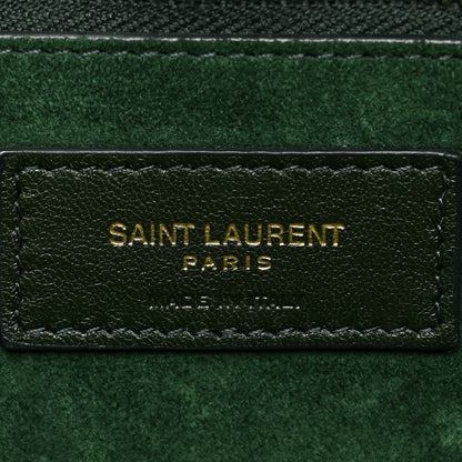 Saint Laurent Smooth Calfskin Le 5 A 7 Hobo Vert Fonce 7 of 13