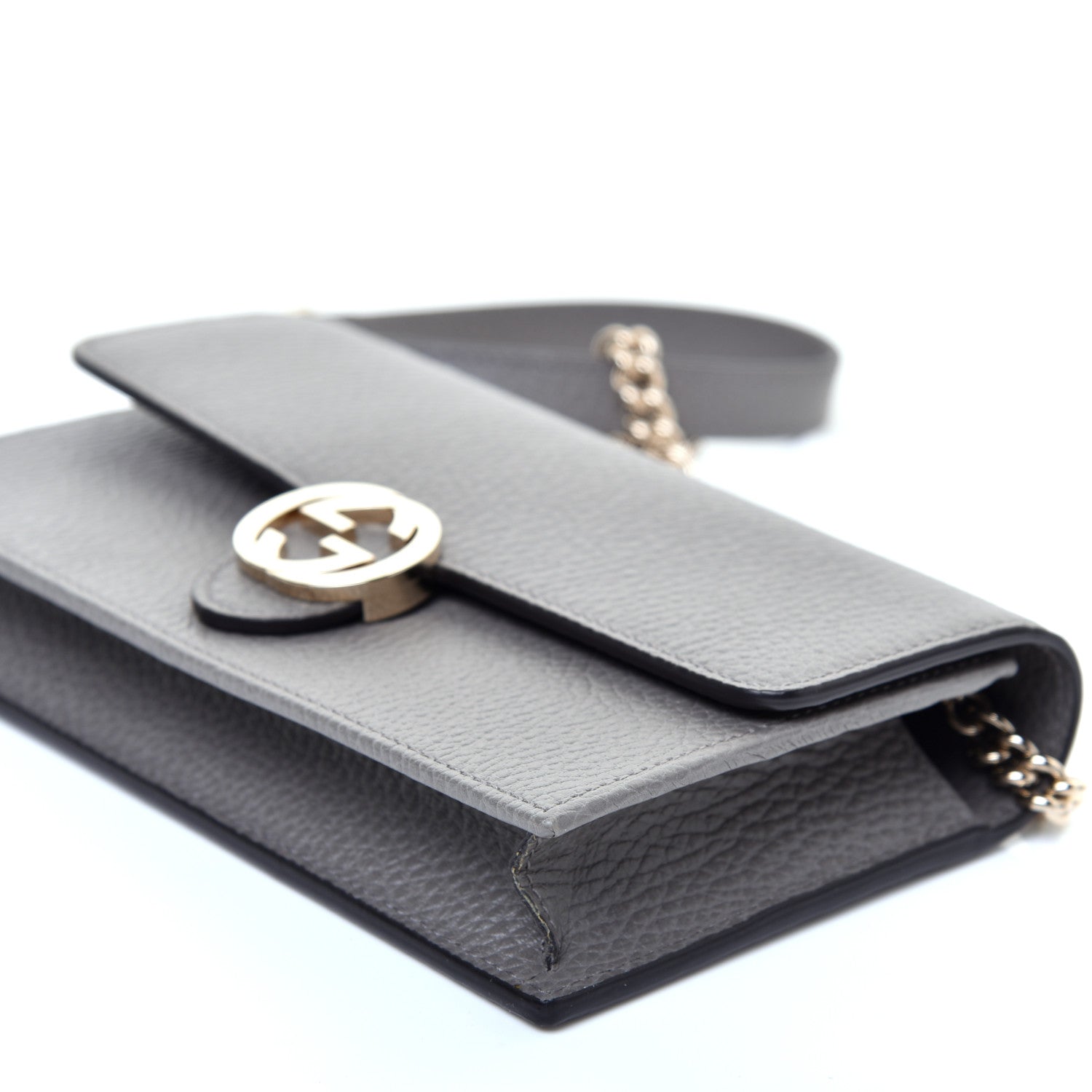 Gucci Dollar Calfskin Interlocking G Chain Wallet Loess 7 of 9