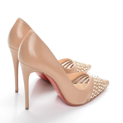 Christian Louboutin Kid Bareta 100 Pumps 39.5 Nude Light Gold 4 of 9