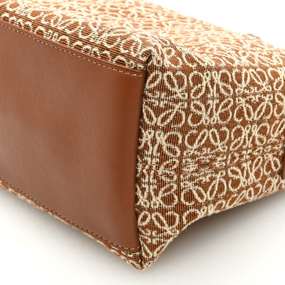 Loewe Jacquard Anagram Calfskin Small Cubi Bag Tan Pecan 9 of 10