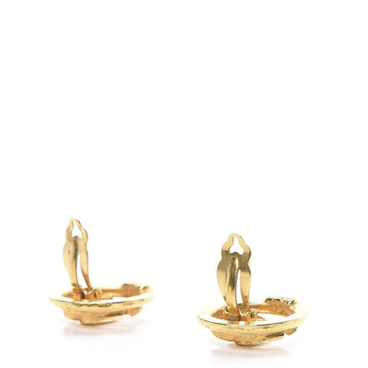 Chanel CC Button Clip On Earrings Gold 3 of 4