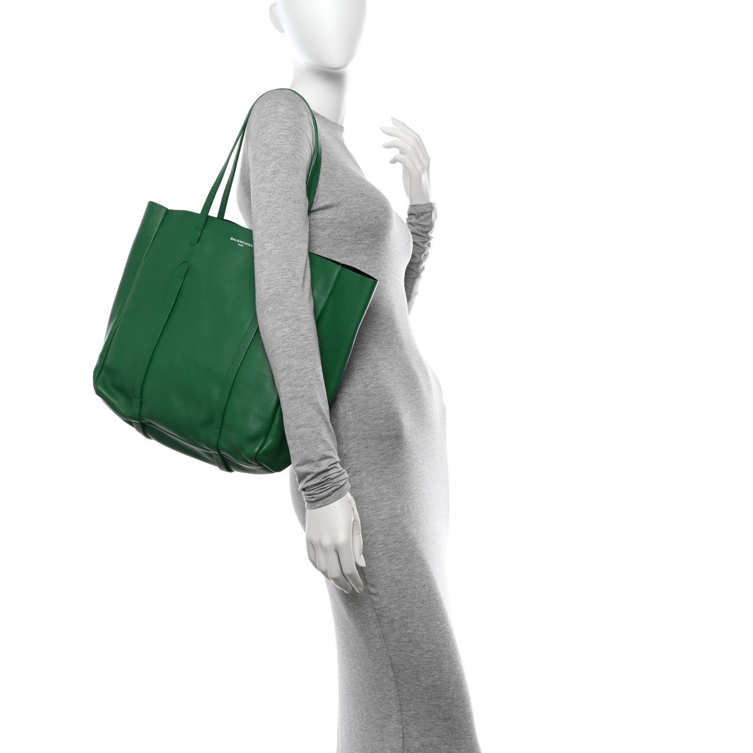 Balenciaga Veau Baltimore Double Sided Small Everyday Tote Grass Green Black 2 of 18