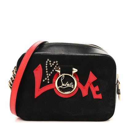 Christian Louboutin Suede Calfskin Love Rubylou Crossbody Black 1 of 9