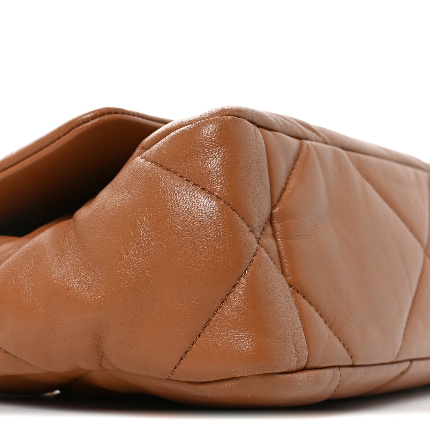 Lambskin Quilted Medium Chanel 19 Flap Brown