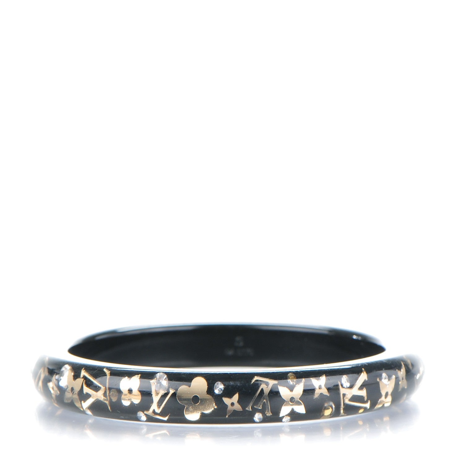 Louis Vuitton Resin Swarovski Small Inclusion Bracelet PM Black 1 of 4