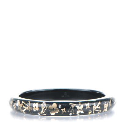 Louis Vuitton Resin Swarovski Small Inclusion Bracelet PM Black 1 of 4