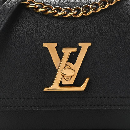 Louis Vuitton Grained Calfskin Lockme Chain Bag Black 8 of 11