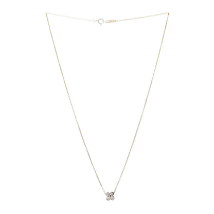 Tiffany 18K Yellow Gold Diamond Flower Pendant Necklace 3 of 6