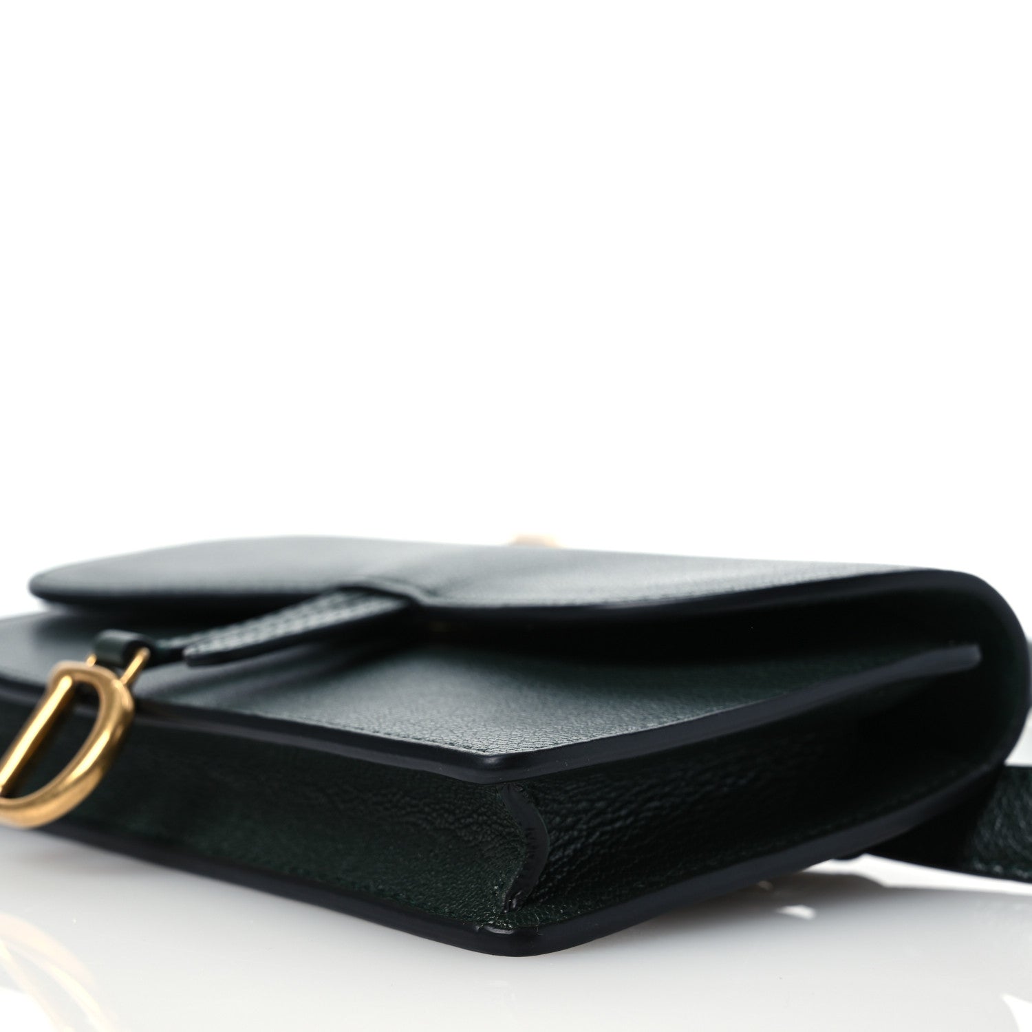 Christian Dior Goatskin Saddle Belt Bag Green 10 of 13