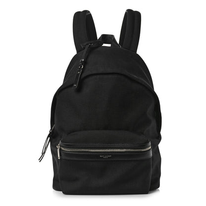 Saint Laurent Canvas City Backpack Black 1 of 7