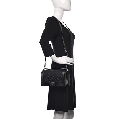 Chanel Caviar Quilted Medium Boy Flap Black 2 of 13