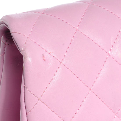 Chanel Calfskin Quilted Large Cambon Flap Pink Black 7 of 12