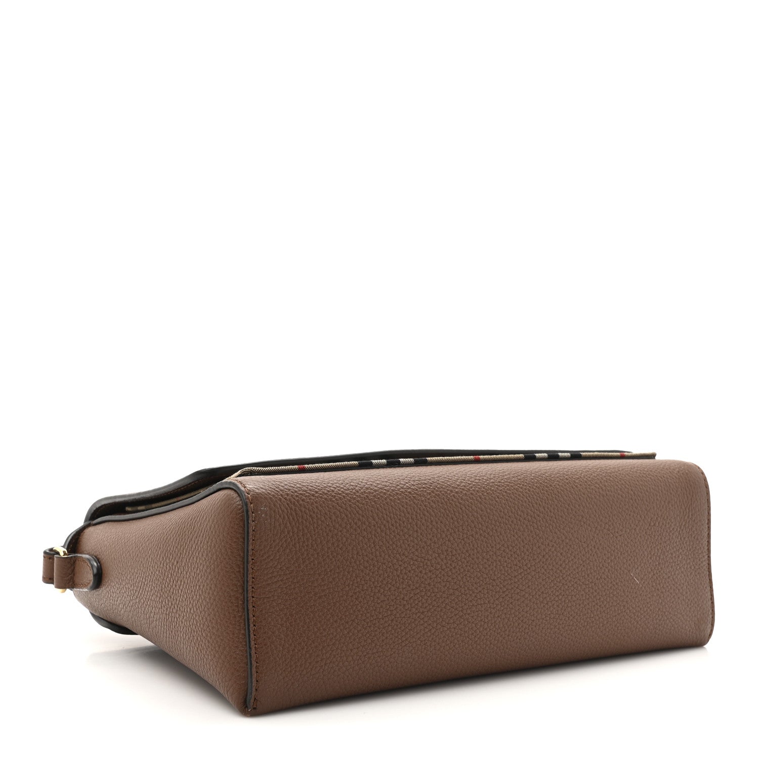 Burberry Calfskin Vintage Check Note Crossbody Bag Tan 4 of 13