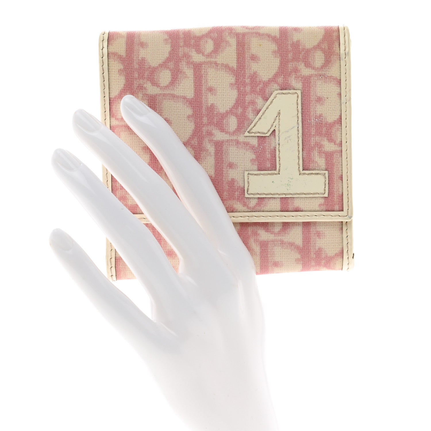 Christian Dior Monogram Girly Flap Compact Wallet Pink 2 of 9