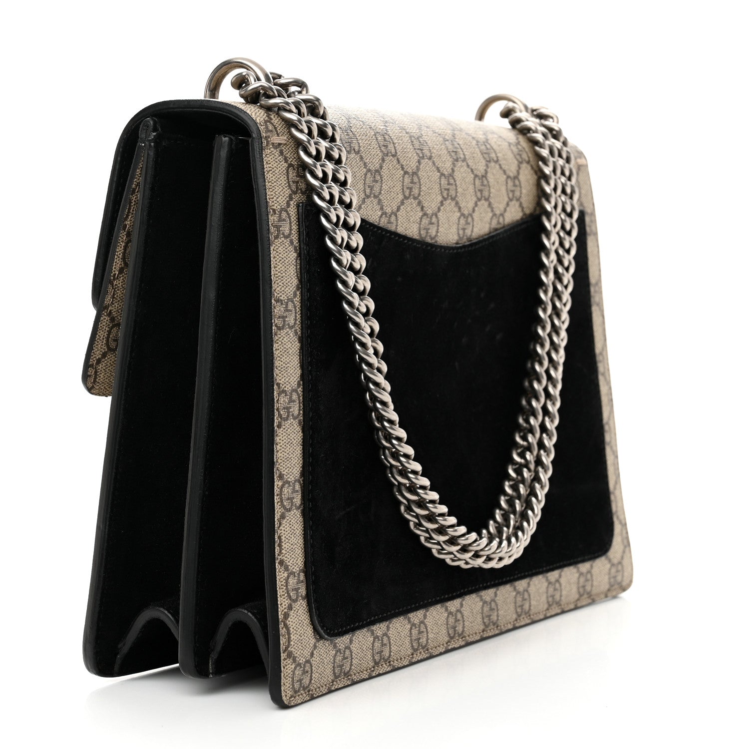 Gucci GG Supreme Monogram Medium Dionysus Shoulder Bag Black 3 of 16