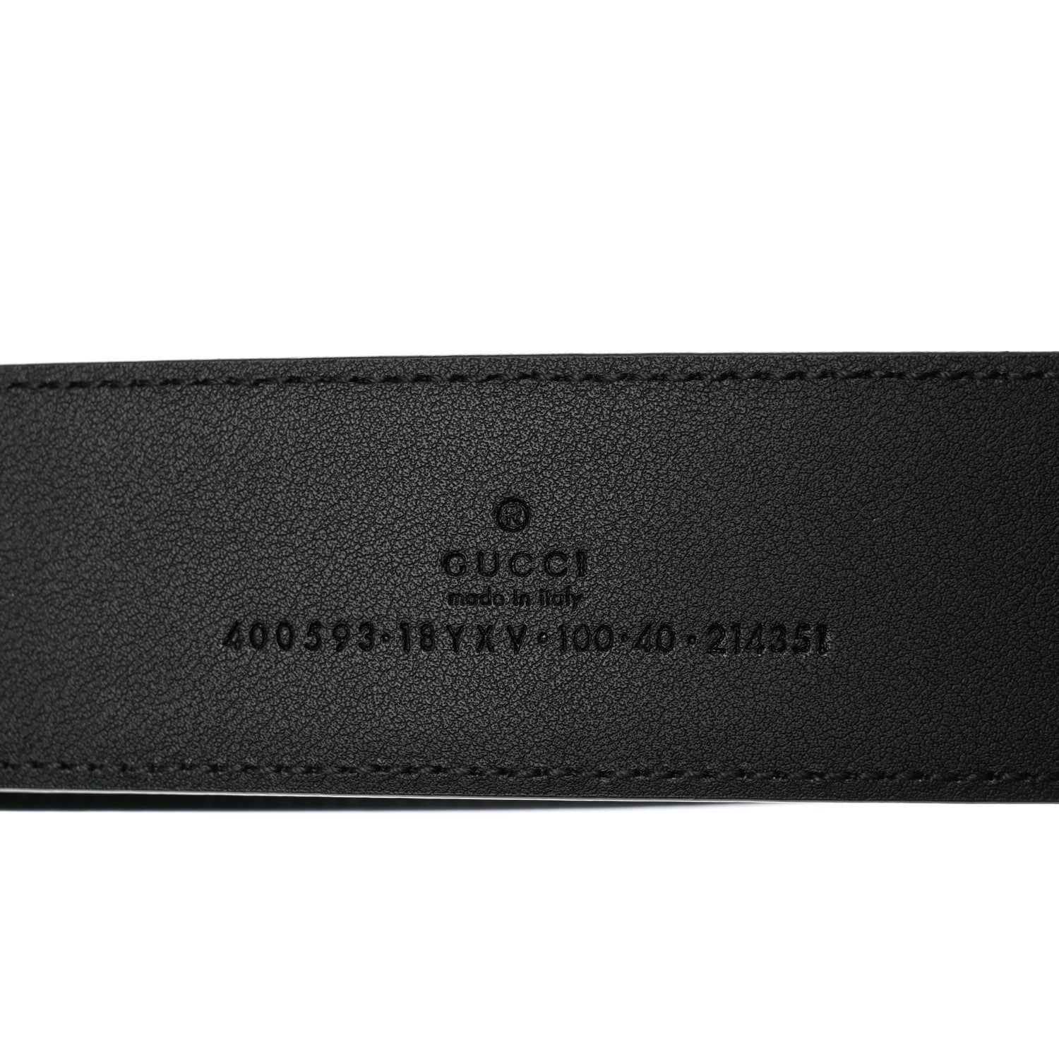 Gucci Azalea Calfskin Enamel Monochrome Double G 40mm Belt 100 40 Black 4 of 5