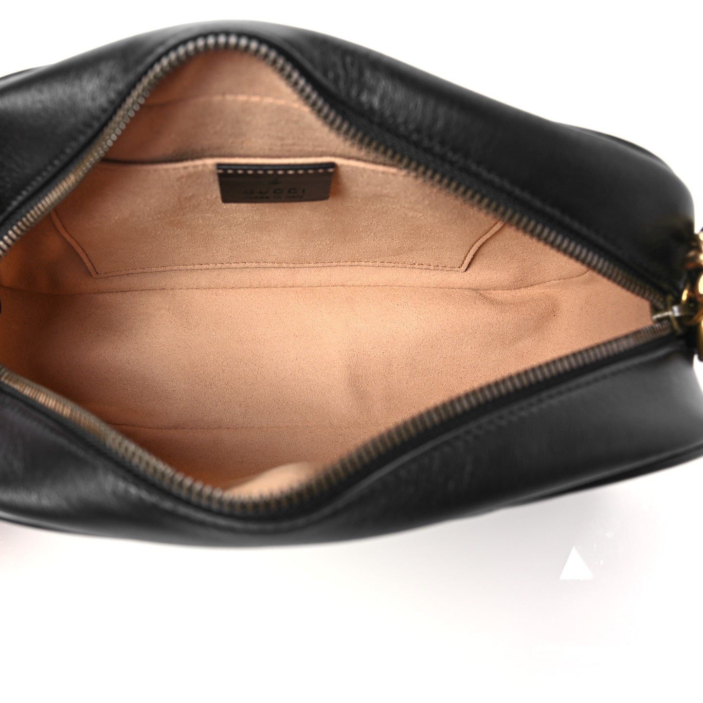Calfskin Matelasse Small GG Marmont Chain Shoulder Bag Black