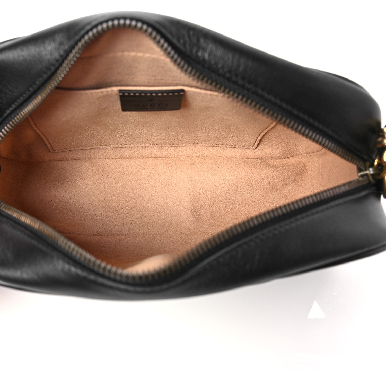 Gucci Calfskin Matelasse Small GG Marmont Chain Shoulder Bag Black 5 of 7