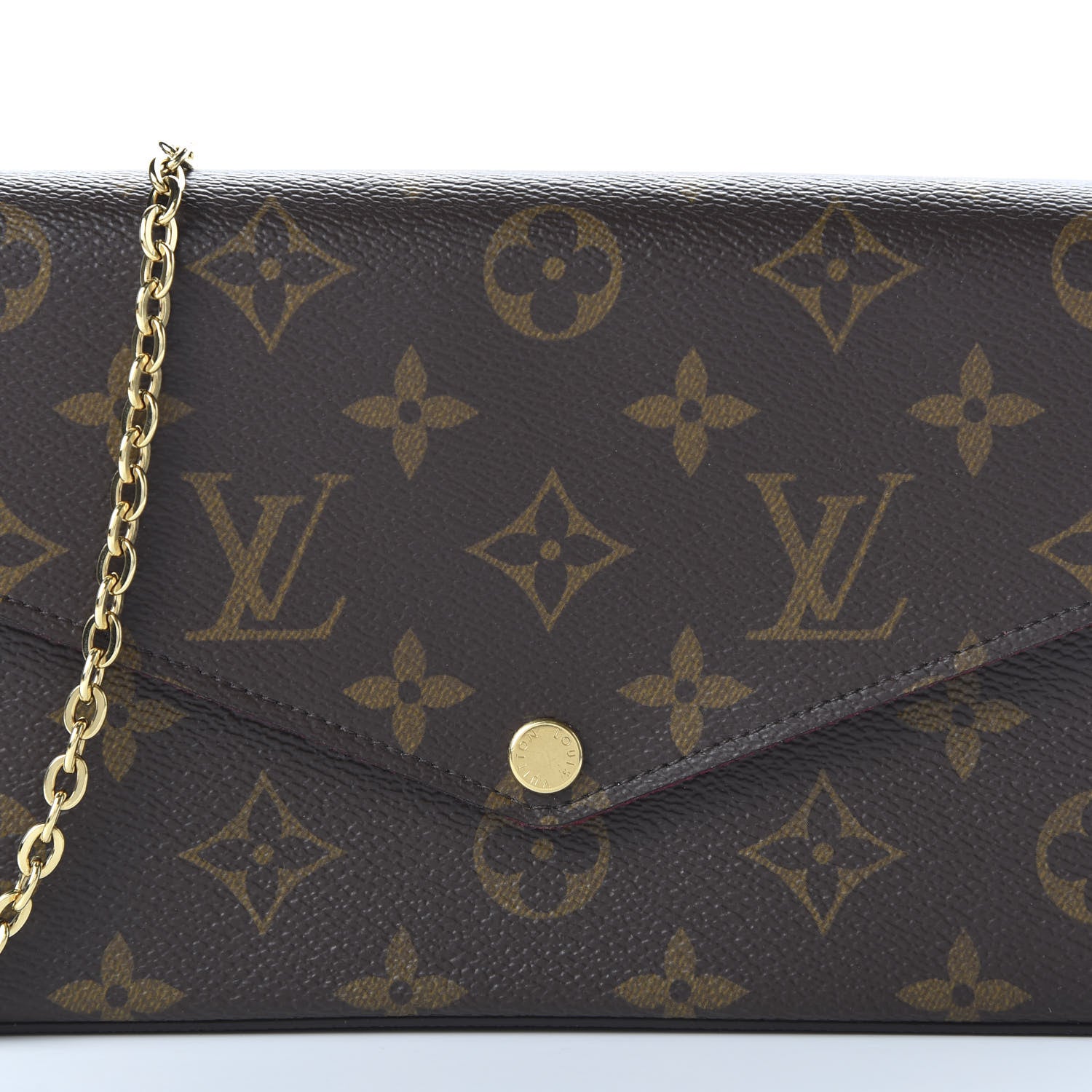 Louis Vuitton Monogram Pochette Felicie Chain Wallet Fuchsia 10 of 11