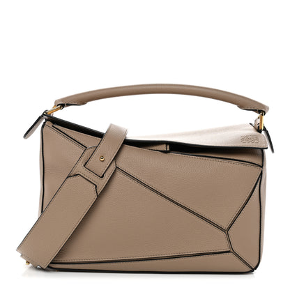 Loewe Grained Calfskin Medium Puzzle Bag Sand 1 of 10