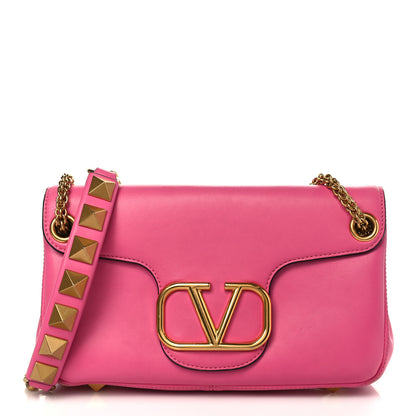 Valentino Garavani Nappa Stud Sign Shoulder Bag Feminine Pink 1 of 11