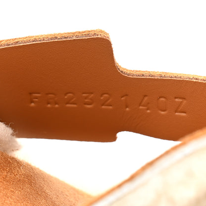 Hermes Suede Goatskin Shearling Go Mules 37.5 Beige Kraft Ecru 8 of 10