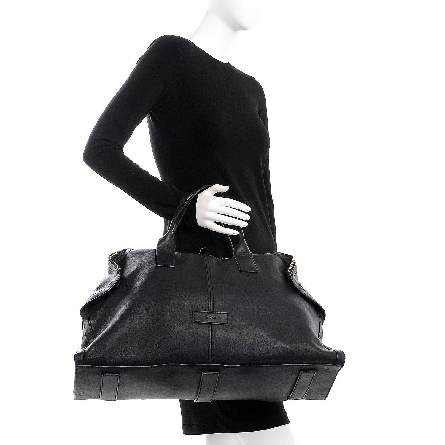 Alexander McQueen Sheepskin De Manta Carryall Black 2 of 11