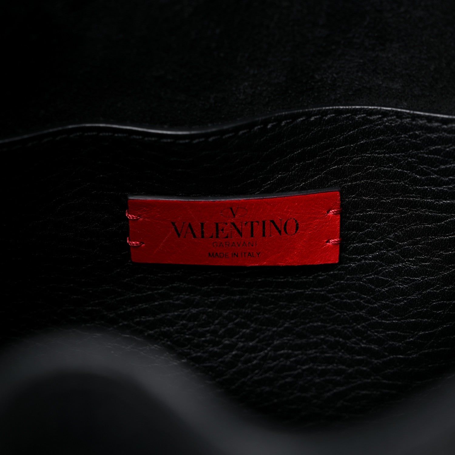 Valentino Garavani Grained Calfskin Small Rockstud Bucket Bag Black 6 of 11