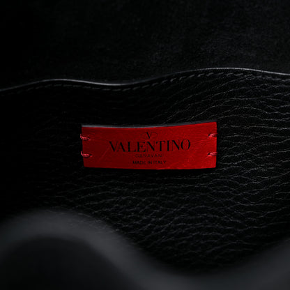 Valentino Garavani Grained Calfskin Small Rockstud Bucket Bag Black 6 of 11