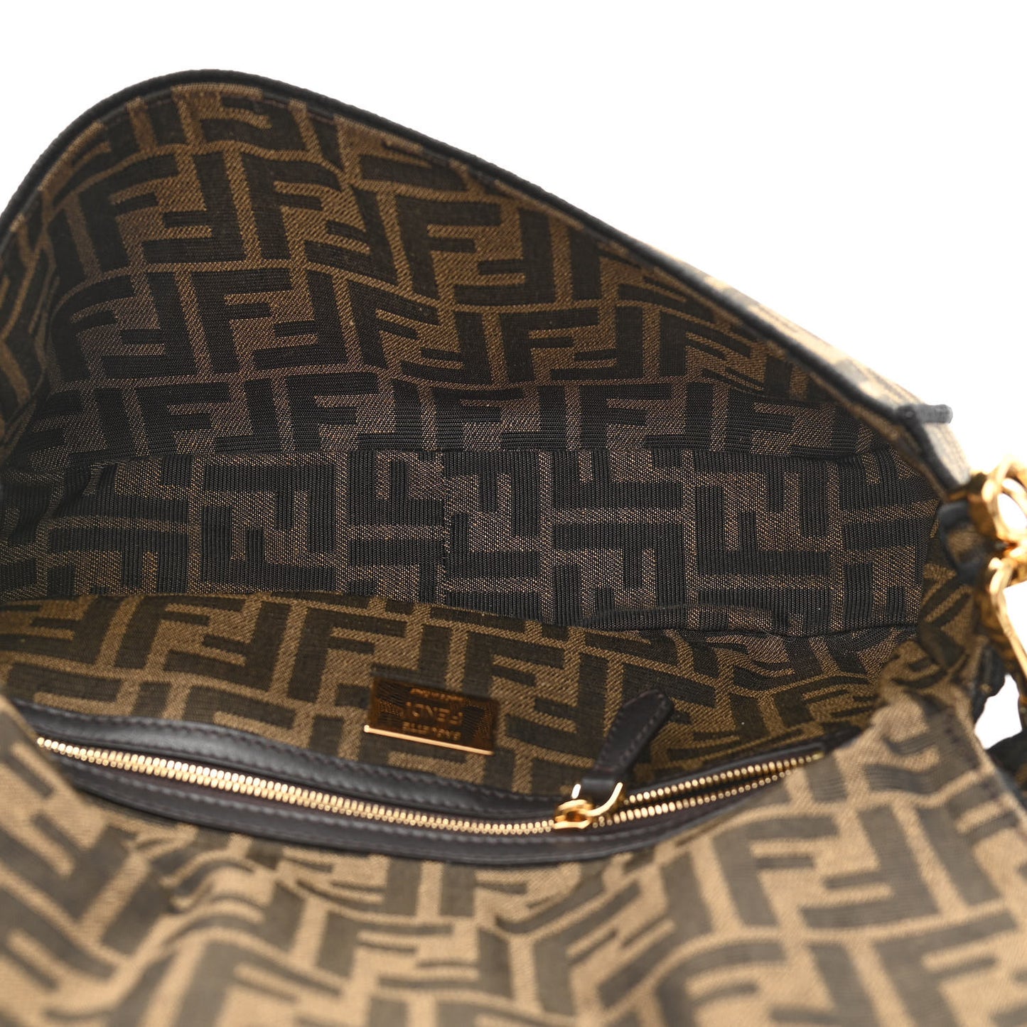 Fabric Jacquard FF 1974 Medium Baguette Tobacco Moro Black