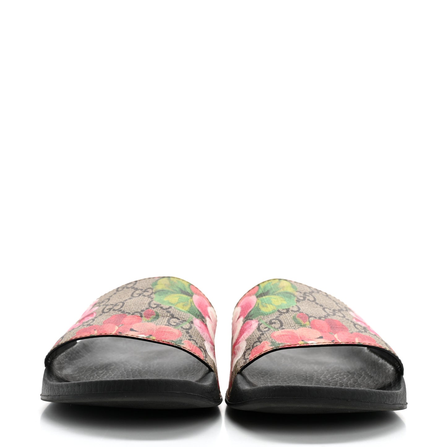GG Supreme Monogram Blooms Slide Sandals 39 Beige Multicolor
