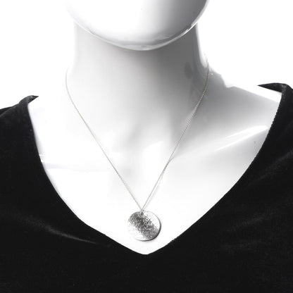 Tiffany Sterling Silver Notes Round Pendant Necklace 2 of 5