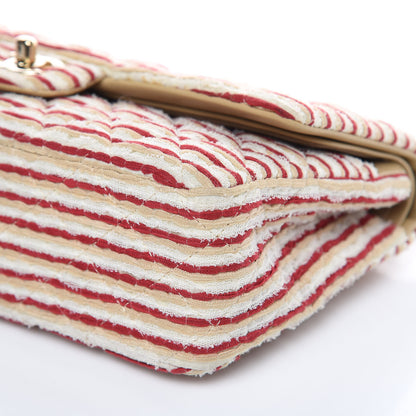 Chanel Jersey Quilted Medium Coco Sailor Flap Red White 6 of 12