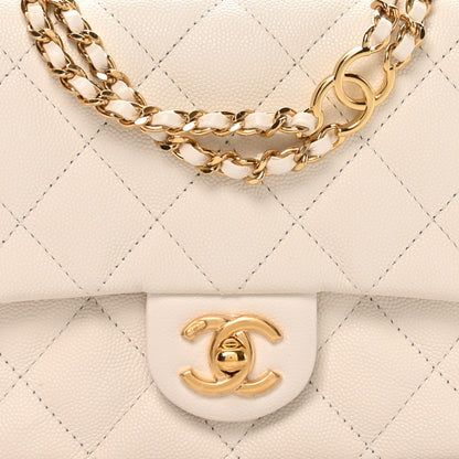 Chanel Caviar Quilted Mini CC You Flap White 7 of 10
