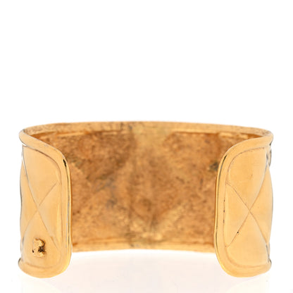 Chanel Metal Quilted CC Cuff Gold 3 of 4