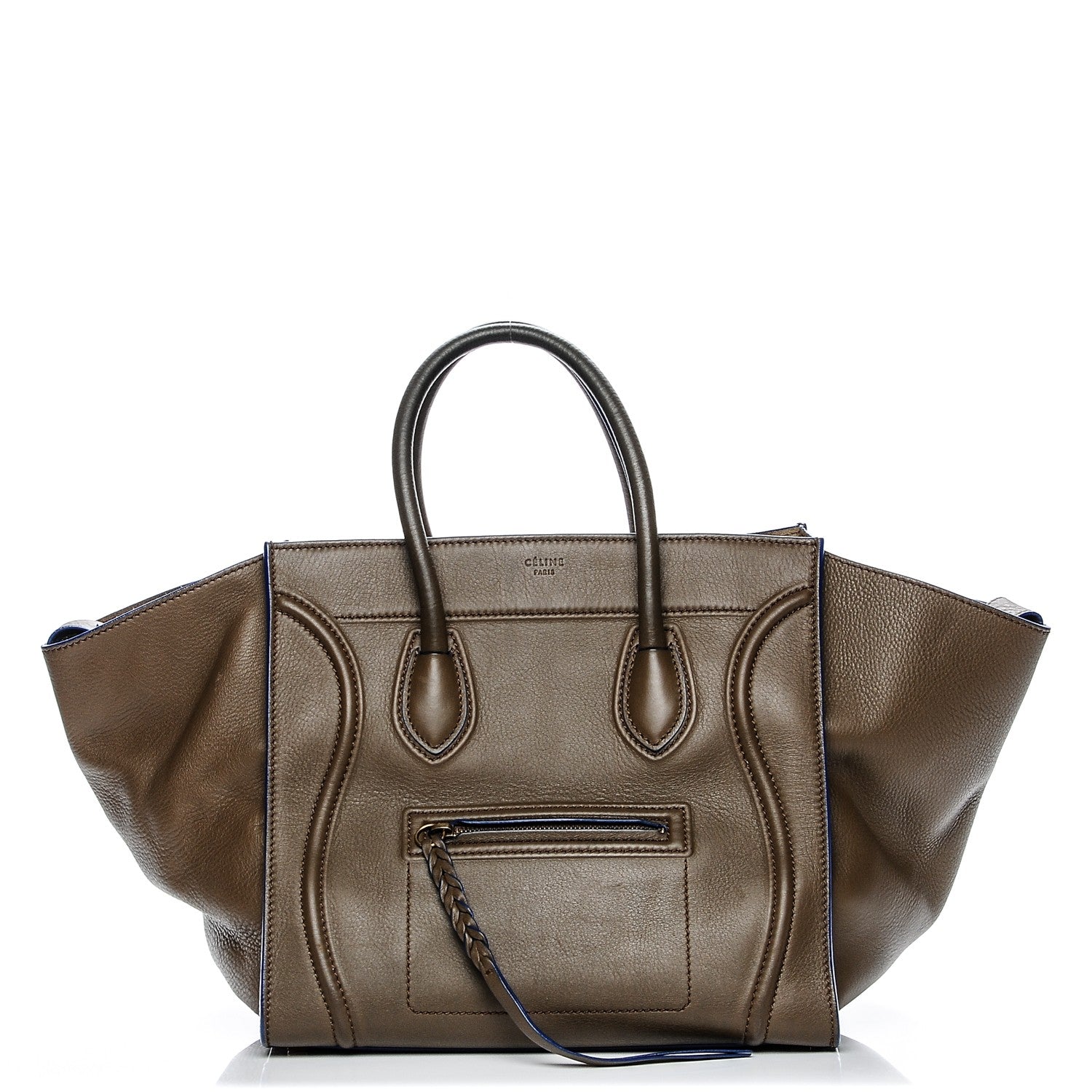 Celine Supple Calfskin Medium Phantom Luggage Khaki 1 of 8