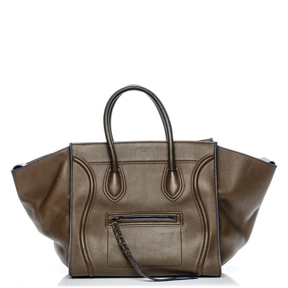 Celine Supple Calfskin Medium Phantom Luggage Khaki 1 of 8