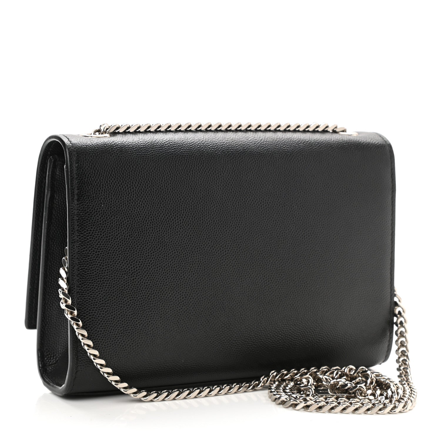 Saint Laurent Grain De Poudre Small Monogram Kate Satchel Black 3 of 10