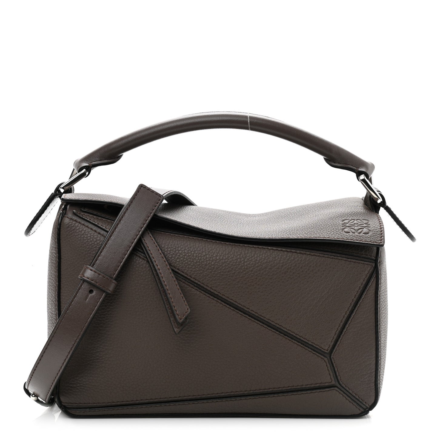 Calfskin Small Puzzle Bag Dark Taupe