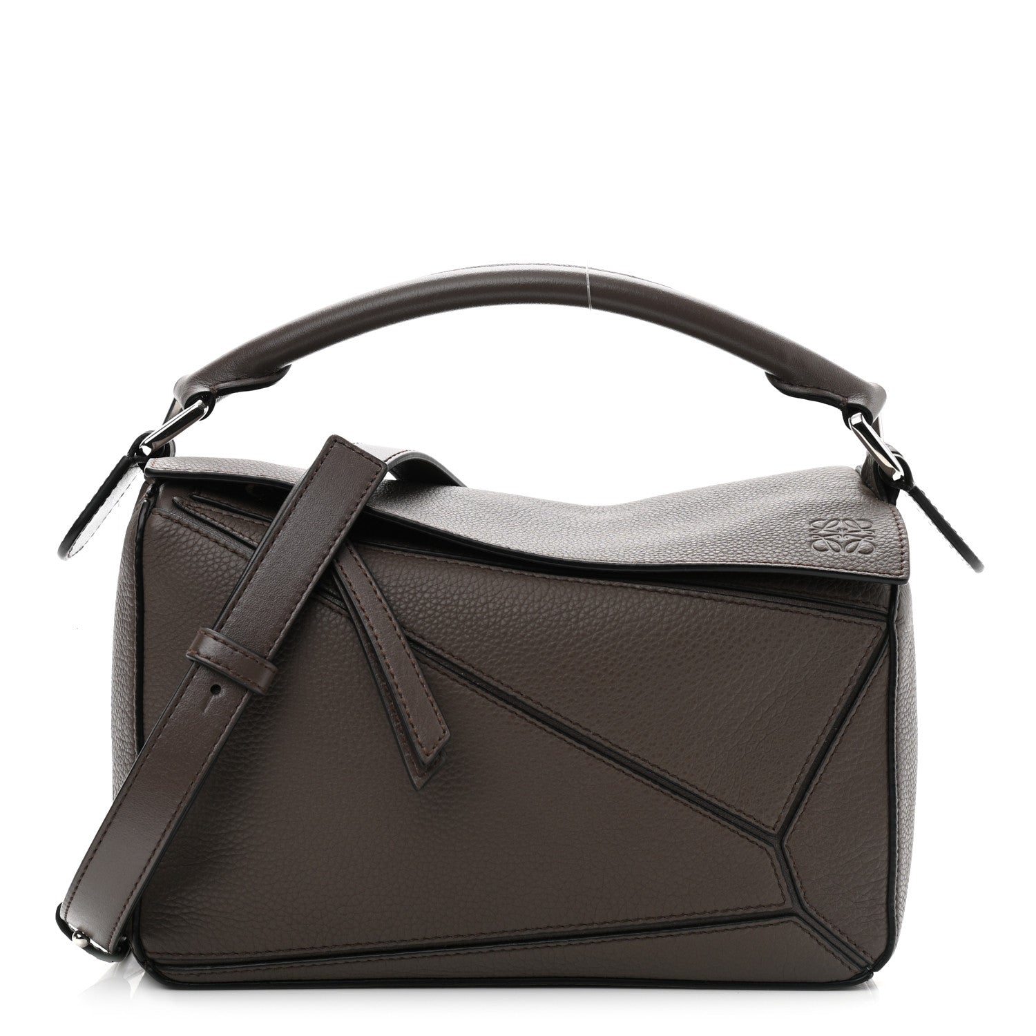 Loewe Calfskin Small Puzzle Bag Dark Taupe 1 of 9