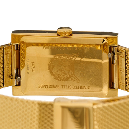 Gucci Stainless Steel 14mm Web G-Frame Quartz Watch Gold 3 of 4