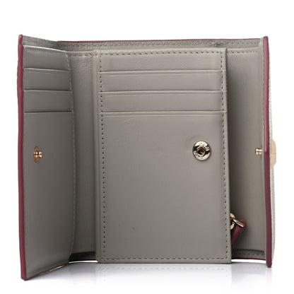 MCM Visetos Mini Love Letter Flap Wallet Pink Beige 5 of 7