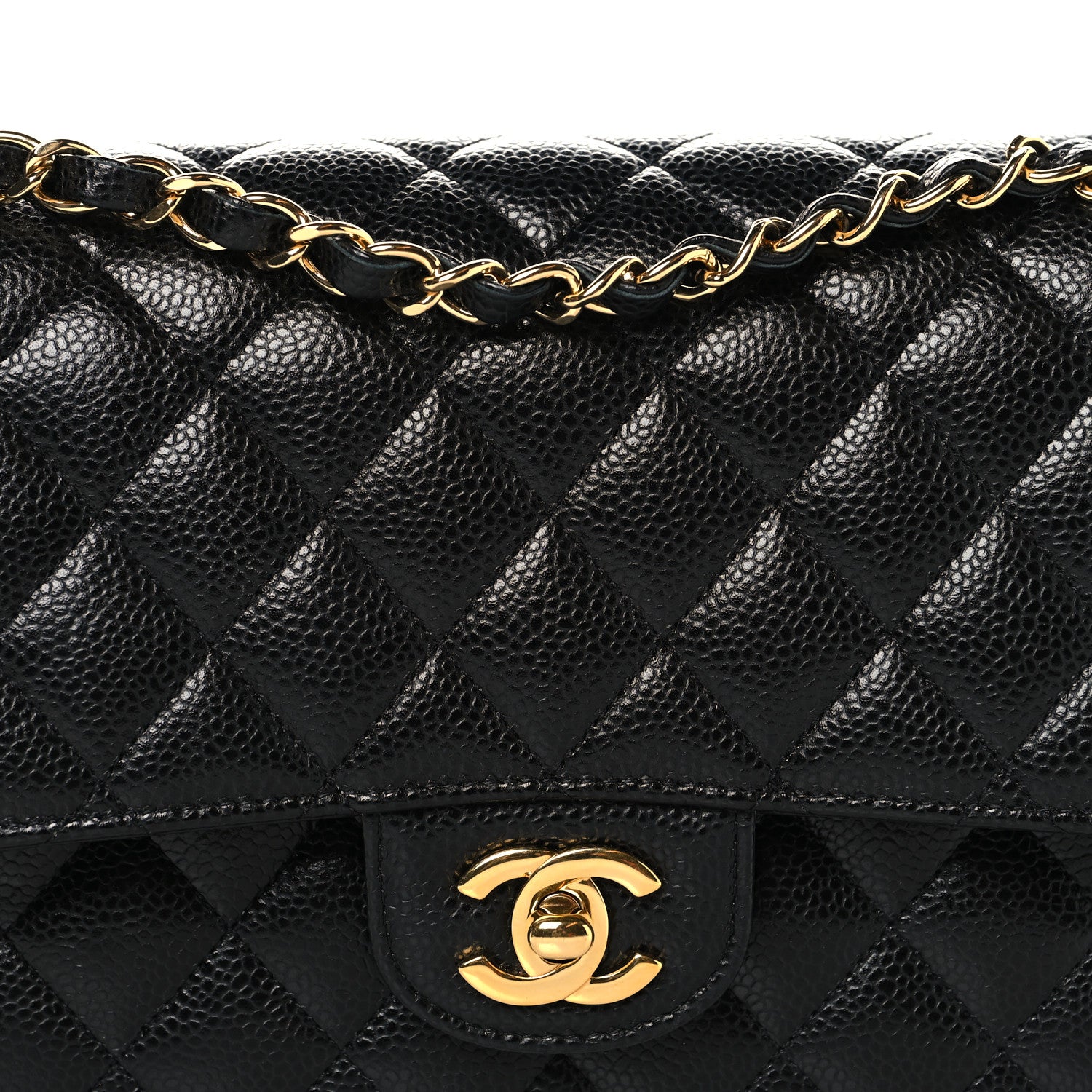 Chanel Caviar Quilted Medium Double Flap Black 8 of 11