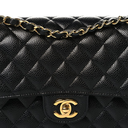 Chanel Caviar Quilted Medium Double Flap Black 8 of 11