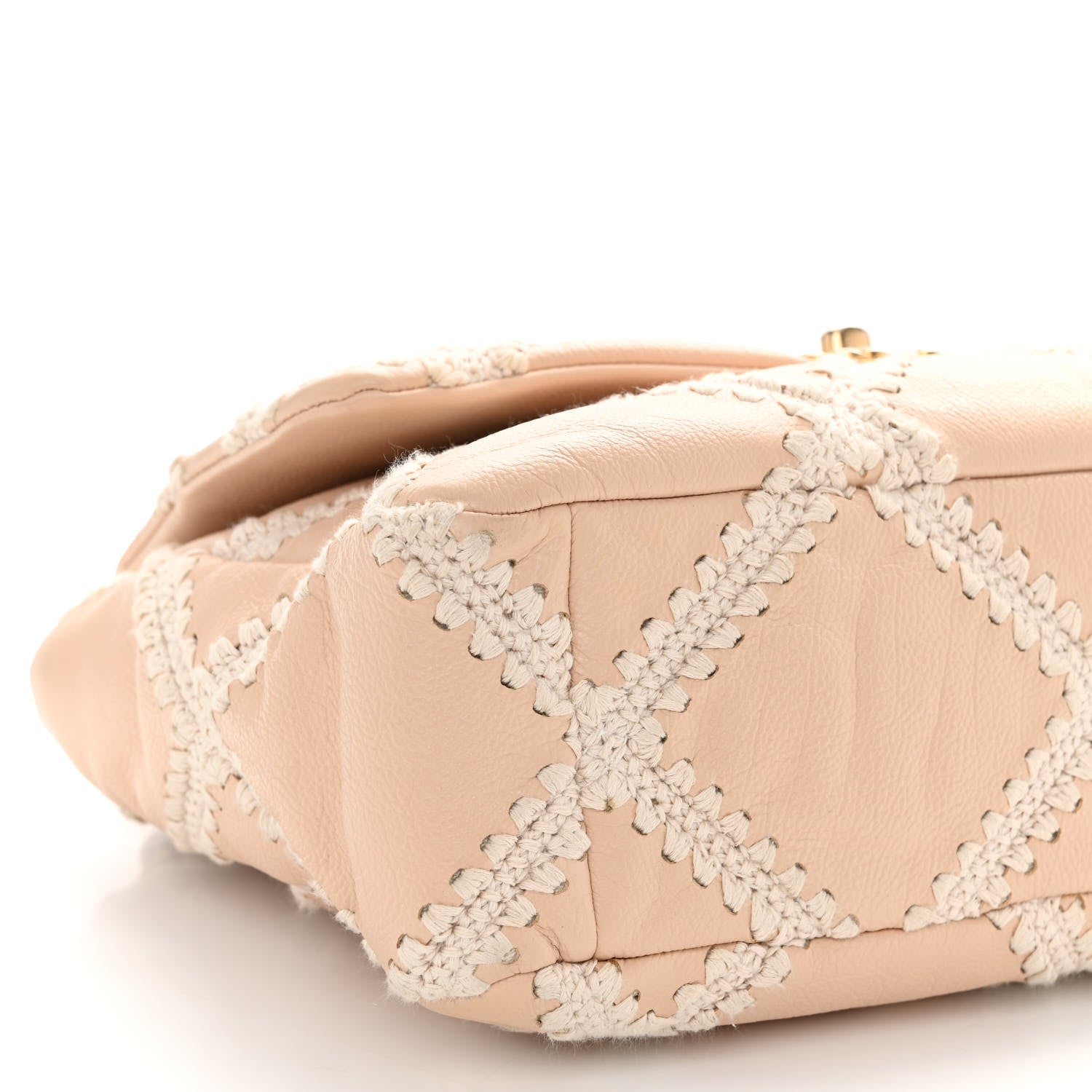 Chanel Calfskin Crochet Large Chanel 19 Flap Beige 9 of 10