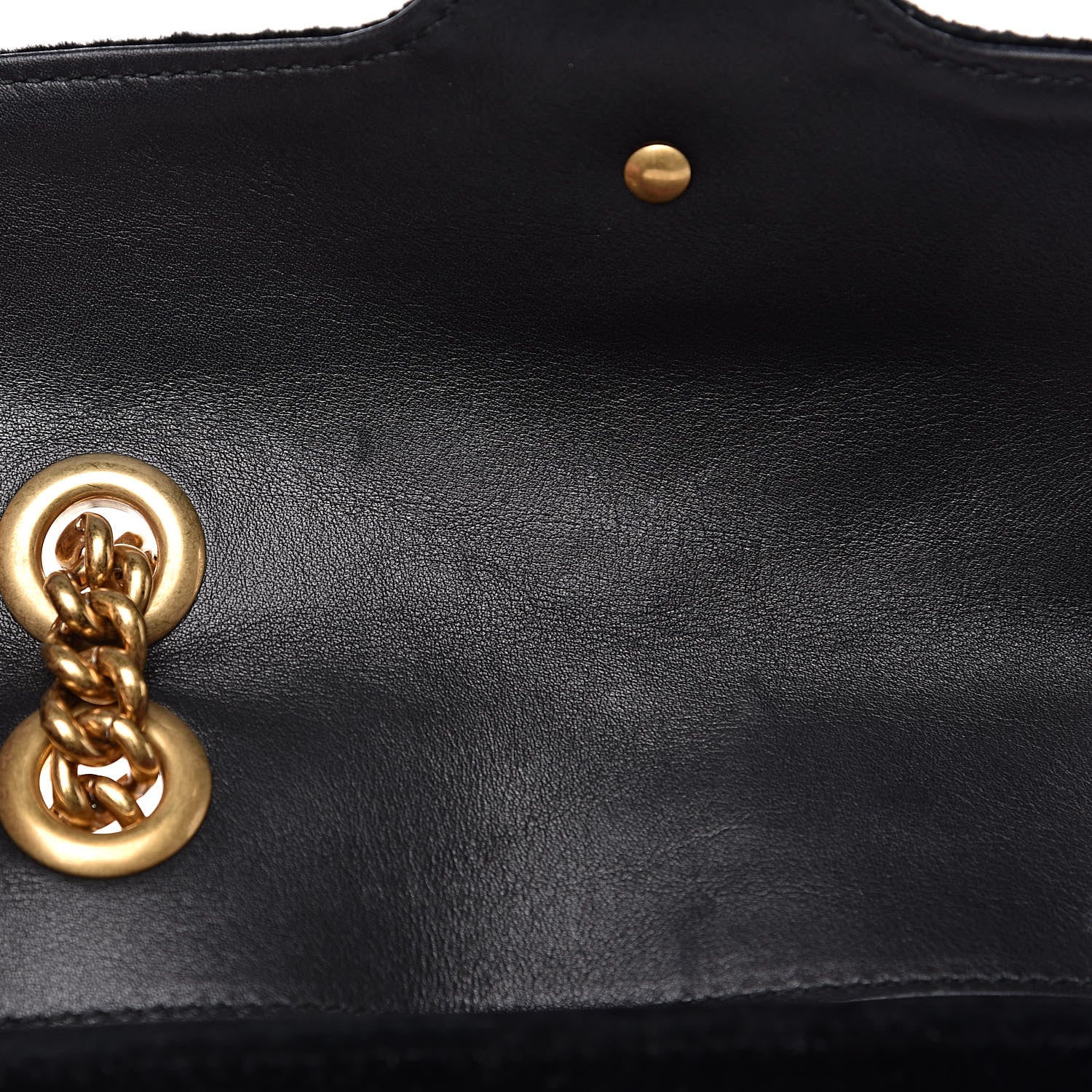 Gucci Velvet Matelasse Mini GG Marmont Shoulder Bag Black 13 of 14