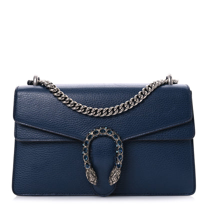 Gucci Pebbled Calfskin Small Dionysus Shoulder Bag Blue Agata 1 of 11