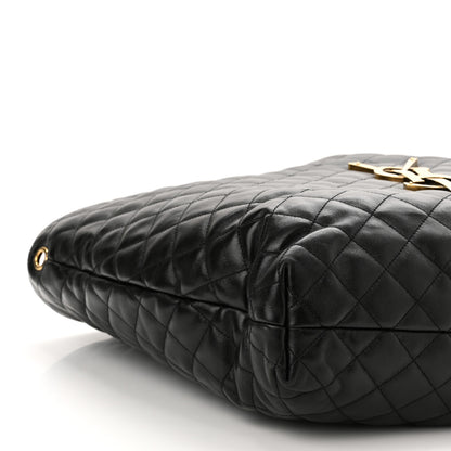 Saint Laurent Lambskin Quilted Maxi Icare Shopping Tote Black 10 of 12