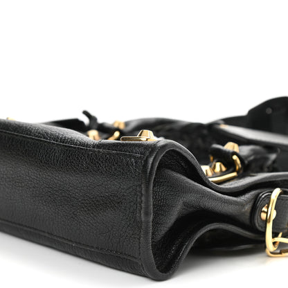 Balenciaga Chevre Gold Metallic Edge Hardware Mini City Black 10 of 14