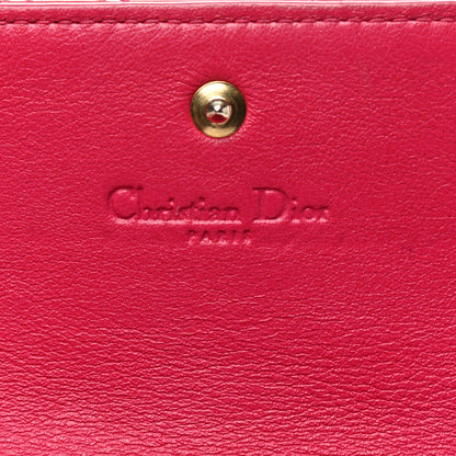Christian Dior Patent Cannage Rendezvous Chain Wallet Fuchsia 9 of 10